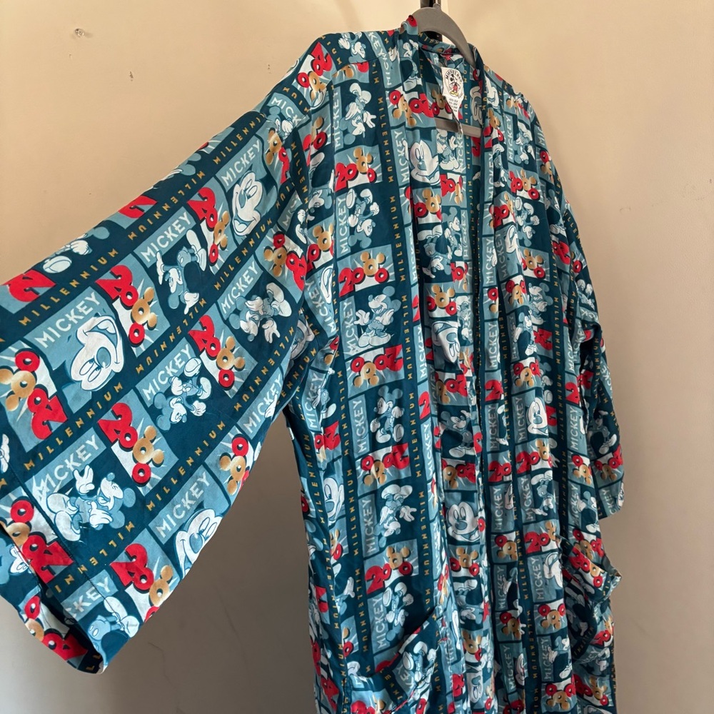 Vintage Disney Mickey Mouse Silk Robe - Picture 3 of 5